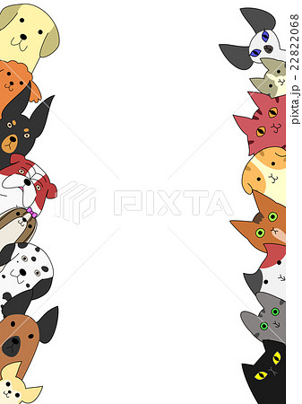 かわいい犬と猫のカードのイラスト素材 22822068 Pixta