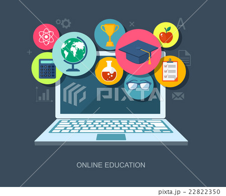 Online education flat illustration 22822350