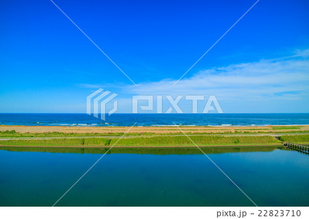 長生村　九十九里道路周辺を空撮 22823710