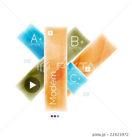 Colorful stripes glass geometric infographics 22823972