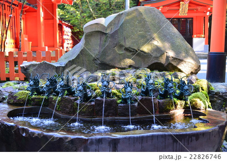 箱根神社、龍神水の写真素材 [22826746] - PIXTA