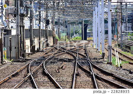 線路のポイント切り替えの写真素材 [22828935] - PIXTA