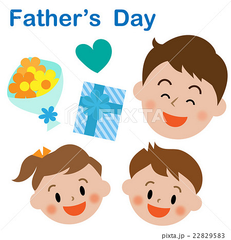 父の日 笑顔のお父さんと子供 父の日 笑顔のお父さんと子供 22829583