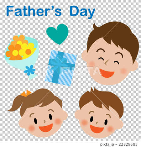 父の日 笑顔のお父さんと子供 父の日 笑顔のお父さんと子供 22829583