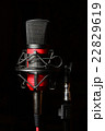Recording studio red microphone with shock mount 22829619