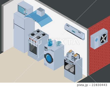 Isometric Kitchen Appliances Isometric Kitchen Appliances 22830443