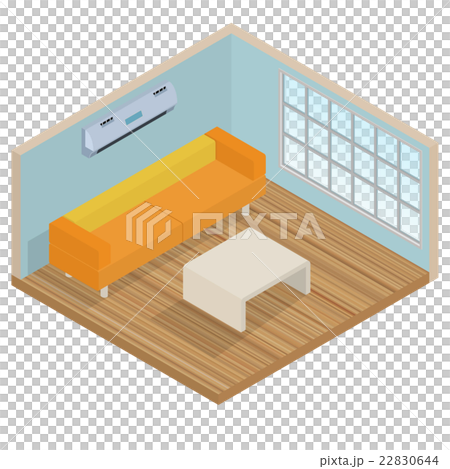 Isometric lounge room - 3D illustration Isometric lounge room - 3D illustration 22830644