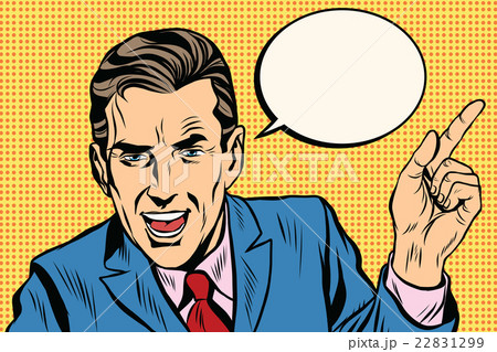 speaker businessman pointing finger pop art retro speaker businessman pointing finger pop art retro 22831299