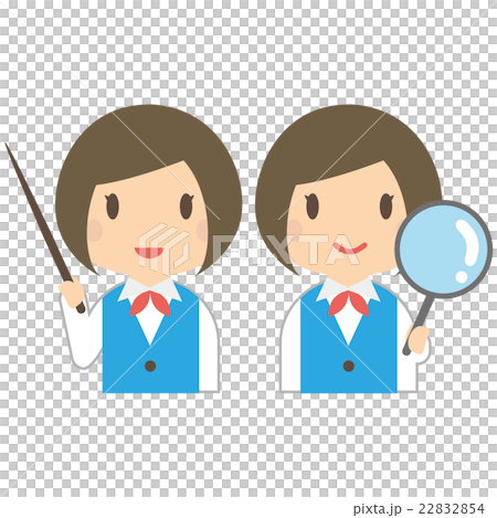 Blue best receptionist woman's upper body 22832854