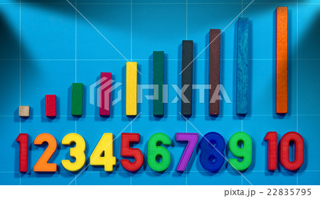 Magnetic Numbers and Wooden Colorful Pieces 22835795