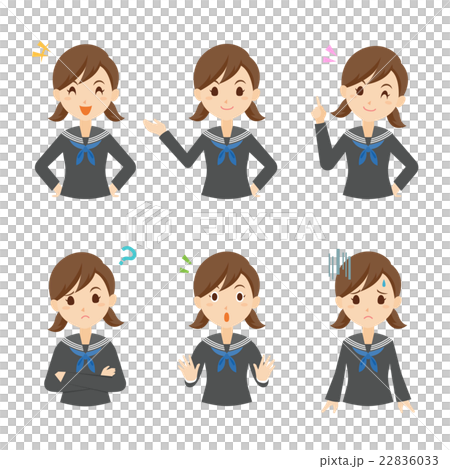 Female student pose set 22836033