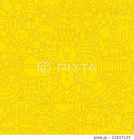 Thin Yellow Baby Newborn Line Seamless Pattern Thin Yellow Baby Newborn Line Seamless Pattern 22837135