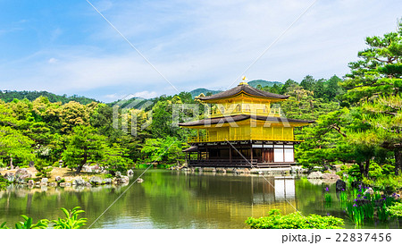 京都　新緑の金閣寺 22837456