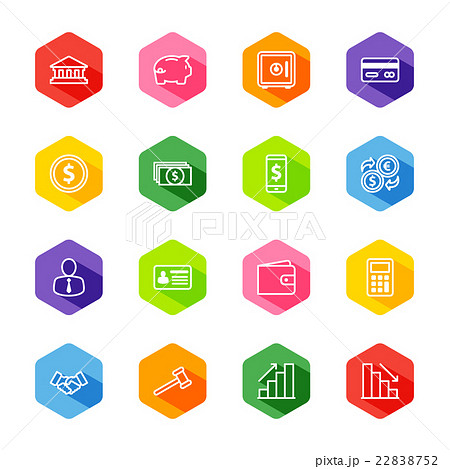 colorful line business commercial and finance icon 22838752
