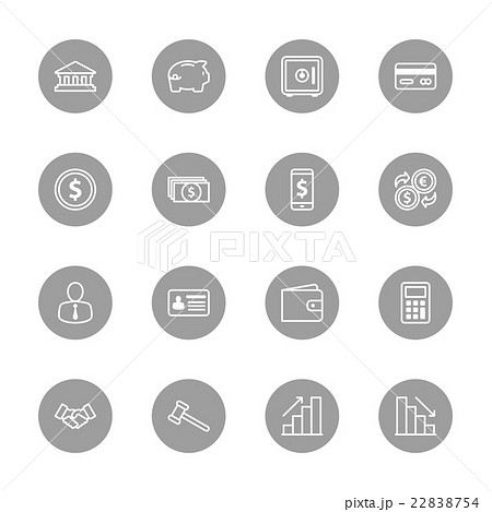 gray line business commercial and finance icons gray line business commercial and finance icons 22838754