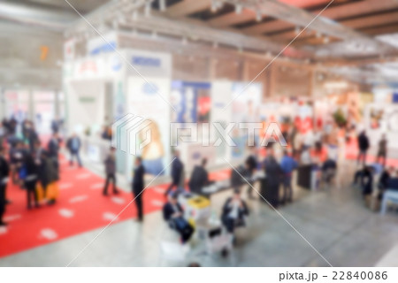 Defocused background of a trade show 22840086