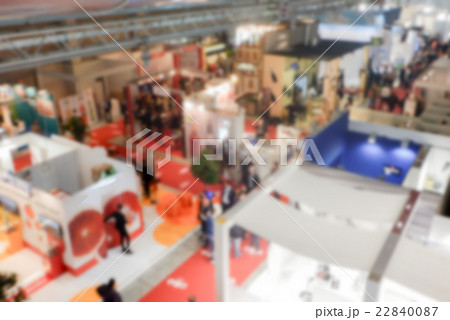 Defocused background of a trade show 22840087