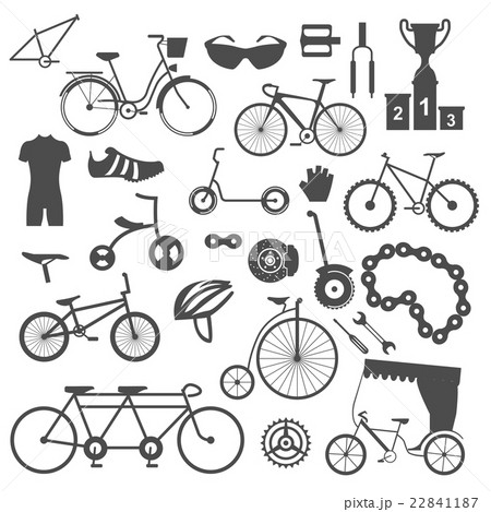 Bicycle icon set. Bike types 22841187