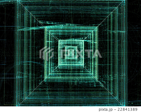 Abstract square tunnel - digitally generated image 22841389