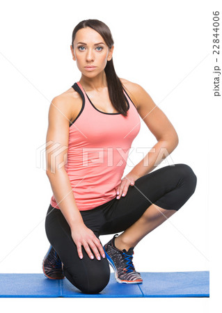 Beautiful woman making sport exercise 22844006