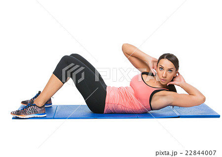 Beautiful woman making sport exercise Beautiful woman making sport exercise 22844007