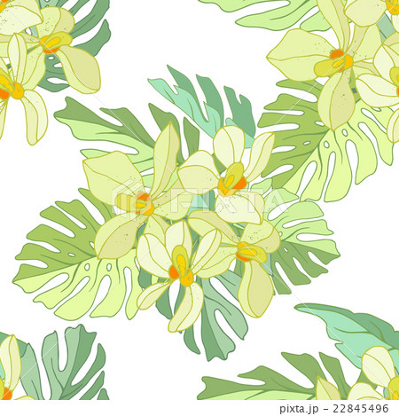 Seamless pattern of exotic flowers. Seamless pattern of exotic flowers. 22845496