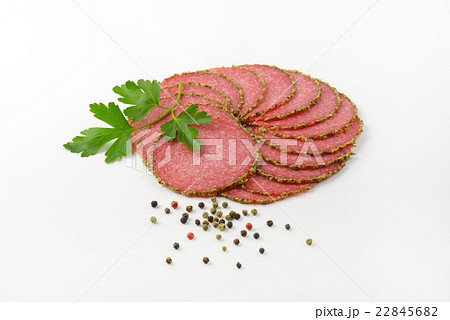 slices of pepper salami 22845682