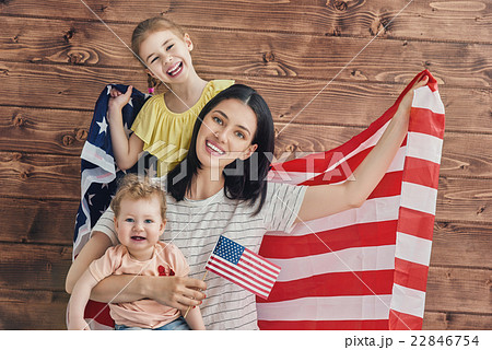 Patriotic holiday and happy family Patriotic holiday and happy family 22846754