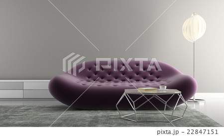 Interior of modern design room 3D rendering 22847151