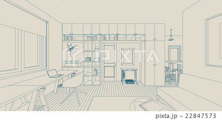 Line interior drawing 22847573