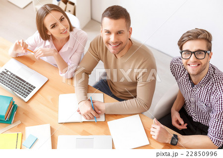 College students studying together at home 22850996