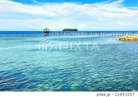 Wooden Dock on Togean Islands. Indonesia. Wooden Dock on Togean Islands. Indonesia. 22851037