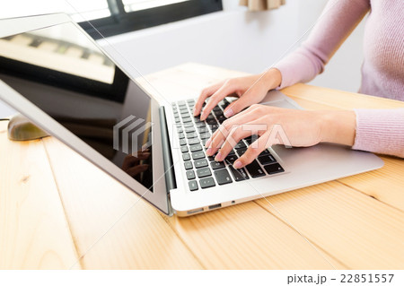 Woman use of the laptop computer Woman use of the laptop computer 22851557