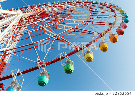 Ferris wheel with blue sky 22852654