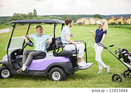 Golfing companions on golf course Golfing companions on golf course 22853888