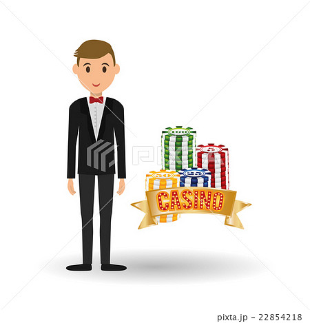 Casino design. Person and Game icon. Isolated 22854218
