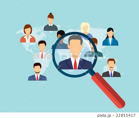 magnifying glass for choosing the right person 22855417