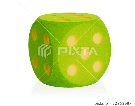 Large green foam dice isolated - 5 Large green foam dice isolated - 5 22855997