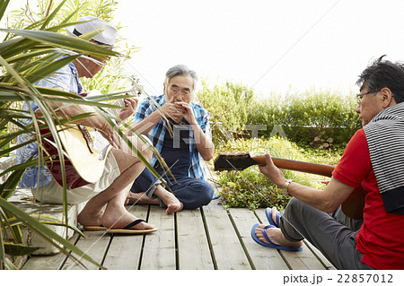 趣味を楽しむシニア　音楽 22857012