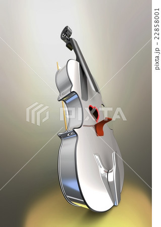 3D illustration of a Violin, musical instrument. 3D illustration of a Violin, musical instrument. 22858001