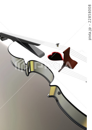 3D illustration of a Violin, musical instrument. 22858008