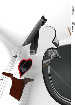 3D illustration of a Violin, musical instrument. 22858010