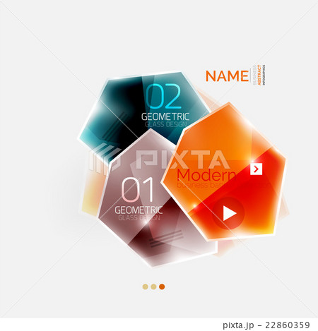 Geometric shaped business infographics Geometric shaped business infographics 22860359