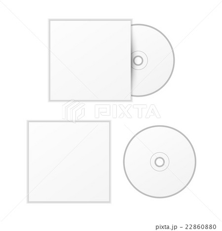 Blank white compact disk with cover mock up 22860880