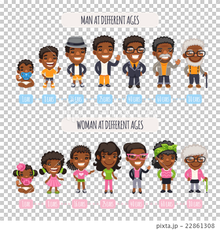 African American Generations Setのイラスト素材