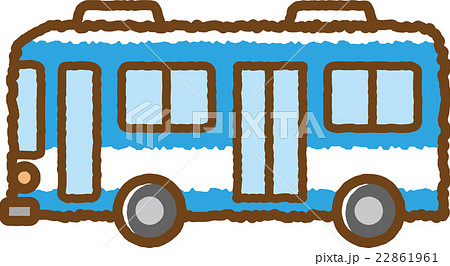 バス 青 のイラスト素材 22861961 Pixta