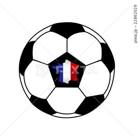 Soccer ball and a France map with France flag Soccer ball and a France map with France flag 22862029
