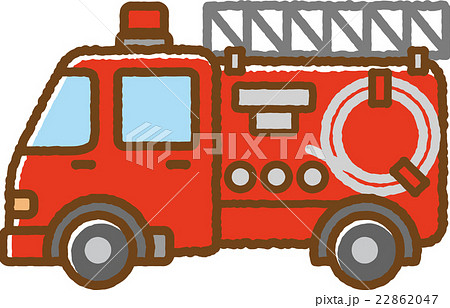 印刷可能 イラスト 消防 車