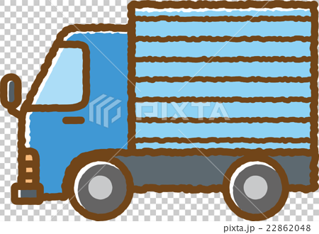 トラック 青 のイラスト素材