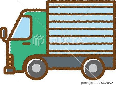 トラック 緑 のイラスト素材